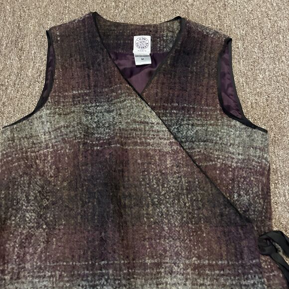 Kim Bernardin Paris Dress Medium Black Wool Blend A-Line Wide Knit - Picture 2 of 12